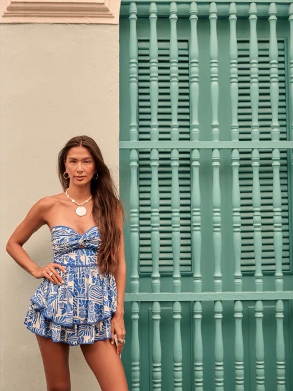 Louella Strapless Floral Romper